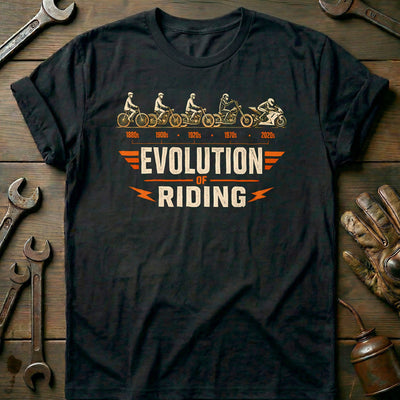 Evolution of Riding Motorcycle T-Shirt GC Gift For Biker