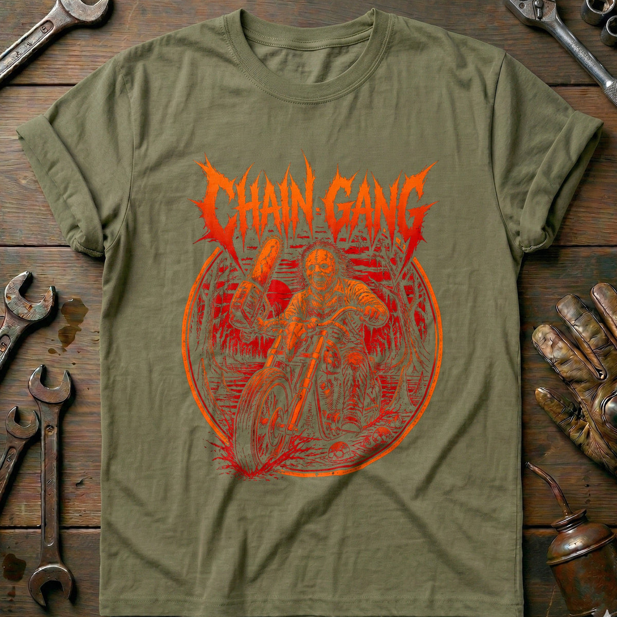 Chain Gang Motorcycle T-Shirt GC Gift For Biker