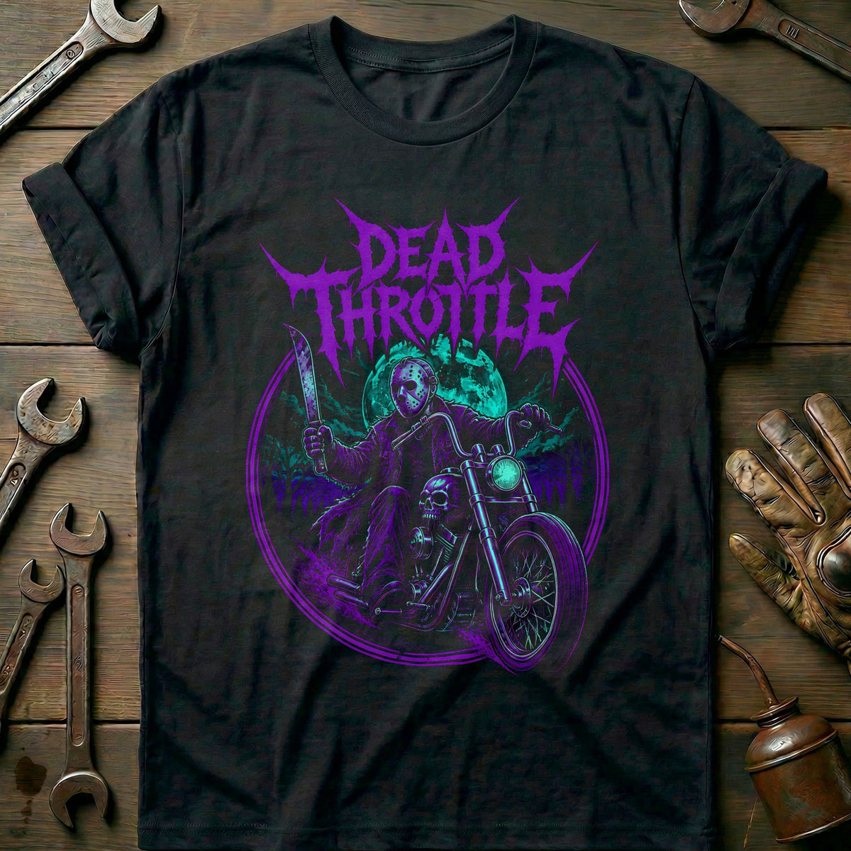Dead Throttle Motorcycle T-Shirt GC Gift For Biker