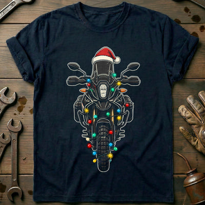 Adventure Christmas Lights Motorcycle T-Shirt Gift For Biker