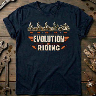Evolution of Riding Motorcycle T-Shirt EU Gift For Biker