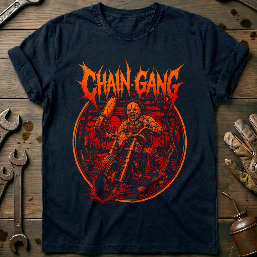 Chain Gang Motorcycle T-Shirt EU Gift For Biker