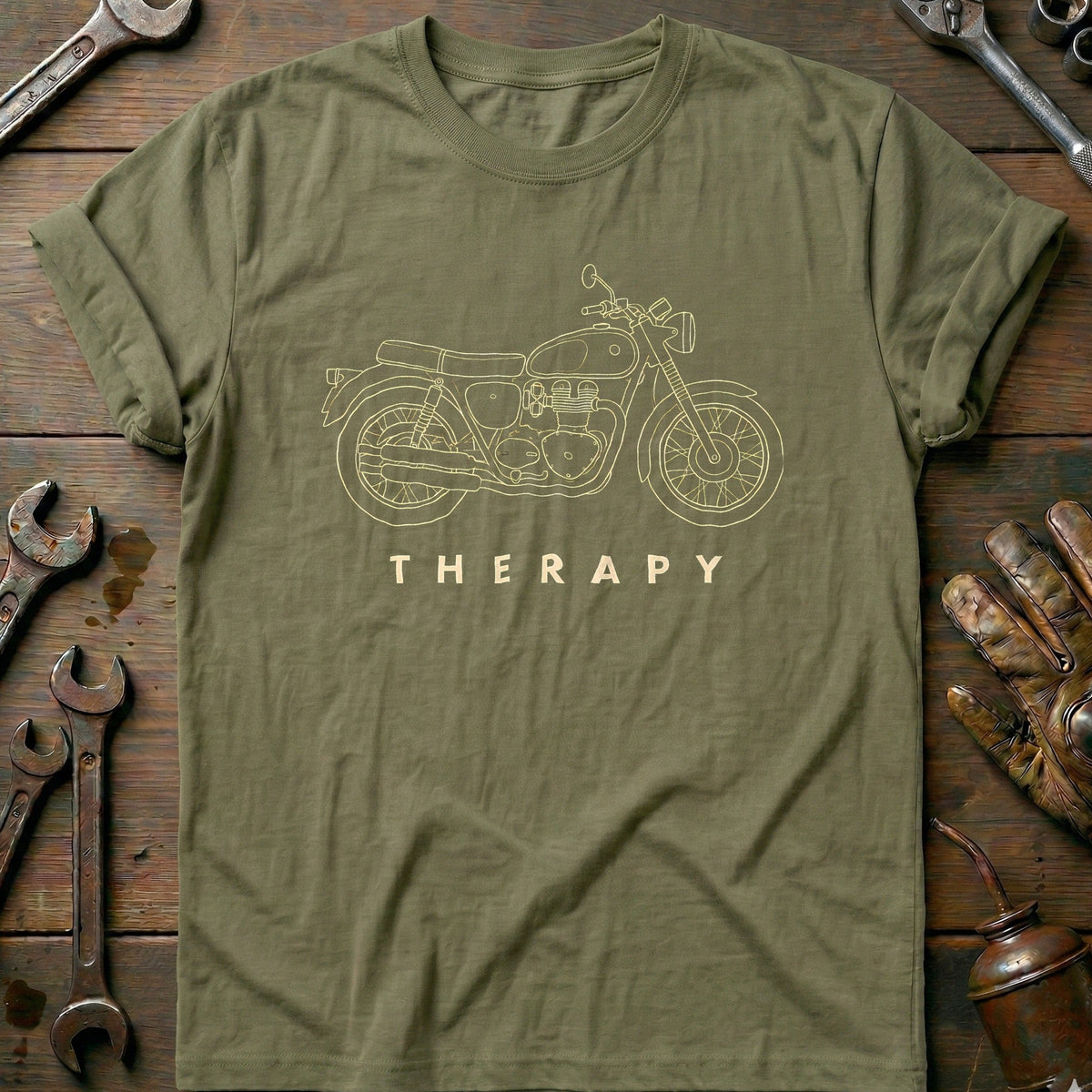 British Twin Therapy Motorcycle T-Shirt GC Gift For Biker