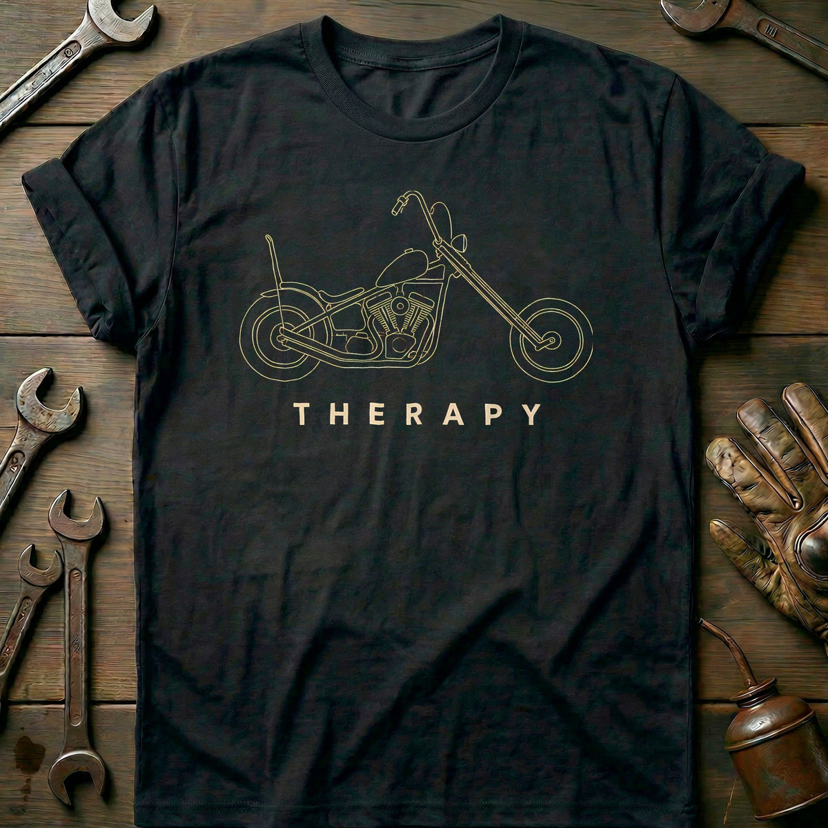 Chopper Therapy Motorcycle T-Shirt EU Gift For Biker