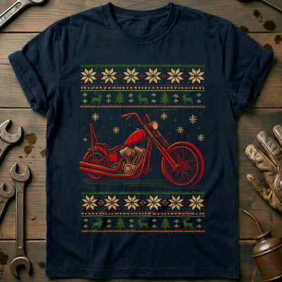 Chopper Christmas Sweater Motorcycle T-Shirt US Gift For Biker
