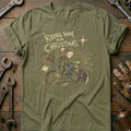 Riding Home for Christmas Motorcycle T-Shirt Gift For Biker