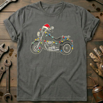 Trike Christmas Lights Motorcycle T-Shirt Gift For Biker