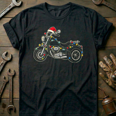 Trike Christmas Lights Motorcycle T-Shirt Gift For Biker