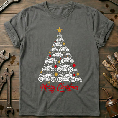 Streetfighter Christmas Tree Motorcycle T-Shirt Gift For Biker
