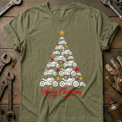 Streetfighter Christmas Tree Motorcycle T-Shirt Gift For Biker