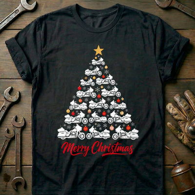 Bagger Christmas Tree Motorcycle T-Shirt US Gift For Biker