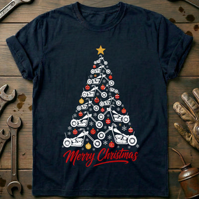 Chopper Christmas Tree Motorcycle T-Shirt US Gift For Biker