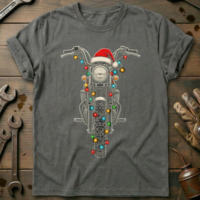 Scrambler Christmas Lights Motorcycle T-Shirt Gift For Biker
