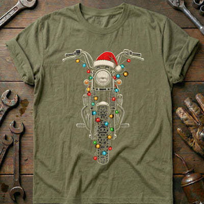 Scrambler Christmas Lights Motorcycle T-Shirt Gift For Biker