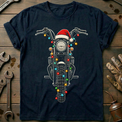 Scrambler Christmas Lights Motorcycle T-Shirt Gift For Biker