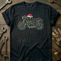 Cafe Racer Christmas Lights Motorcycle T-Shirt US Gift For Biker