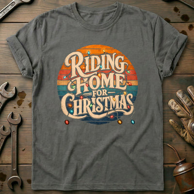 Riding Home for Christmas Motorcycle T-Shirt Gift For Biker
