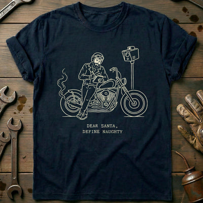 Dear Santa Define Naughty Motorcycle T-Shirt Gift For Biker