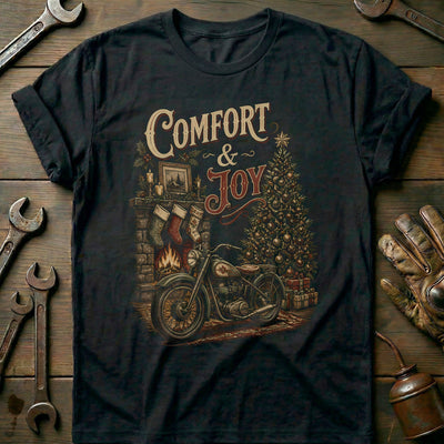 Comfort and Joy Motorcycle T-Shirt Gift For Biker
