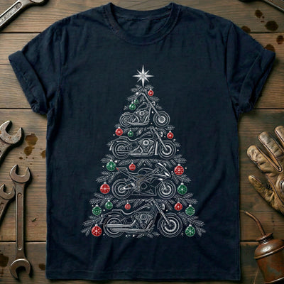 Motorcycle Types Christmas Tree T-Shirt Gift For Biker