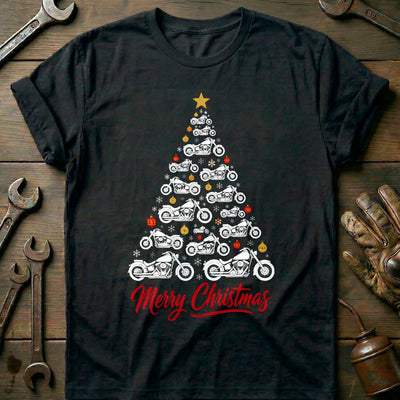 Cruiser Christmas Tree Motorcycle T-Shirt AU Gift For Biker