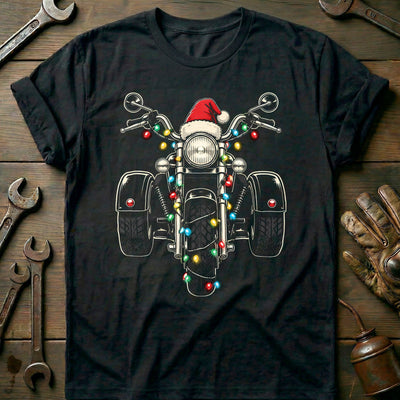 Trike Christmas Lights Motorcycle T-Shirt US Gift For Biker