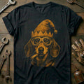 Christmas Elf Dachshund Goggles Motorcycle T-Shirt AU Gift For Biker