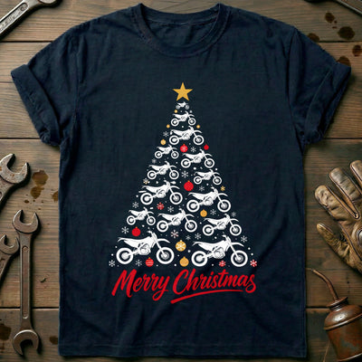Supermoto Christmas Tree Motorcycle T-Shirt US Gift For Biker