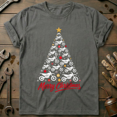 Supermoto Christmas Tree Motorcycle T-Shirt US Gift For Biker