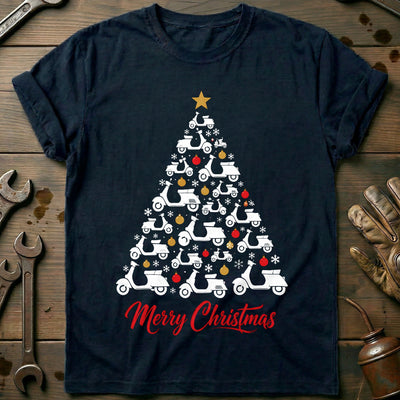 Scooter Christmas Tree Motorcycle T-Shirt US Gift For Biker