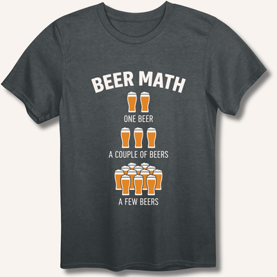 Beer Math T-Shirt Gift For Bourbon Drinker