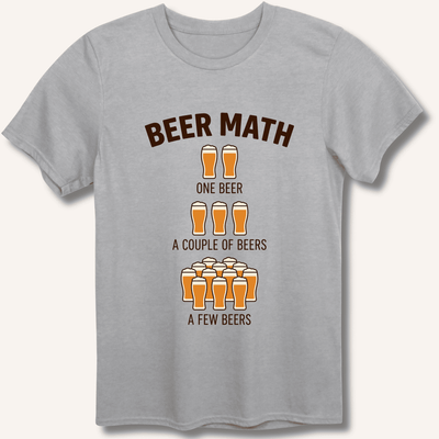 Beer Math T-Shirt Gift For Bourbon Drinker