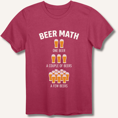 Beer Math T-Shirt Gift For Bourbon Drinker