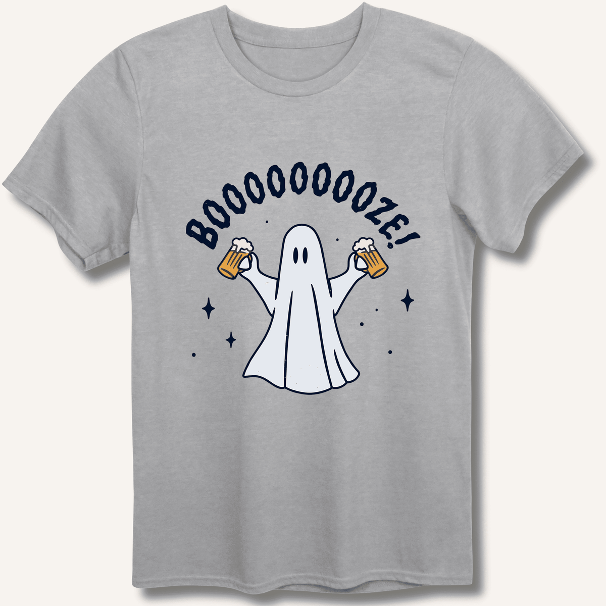 Booooooze Ghost T-Shirt Gift For Bourbon Drinker