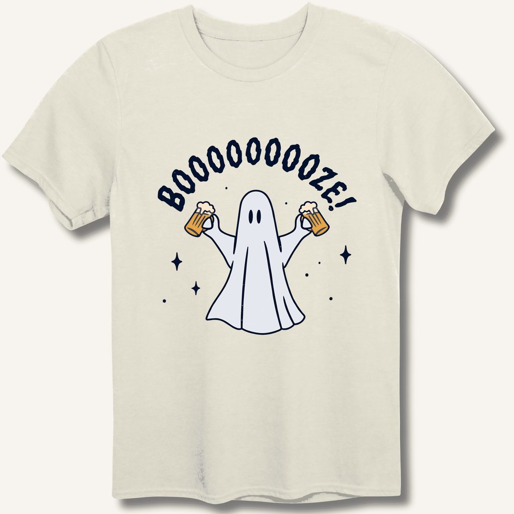 Booooooze Ghost T-Shirt Gift For Bourbon Drinker