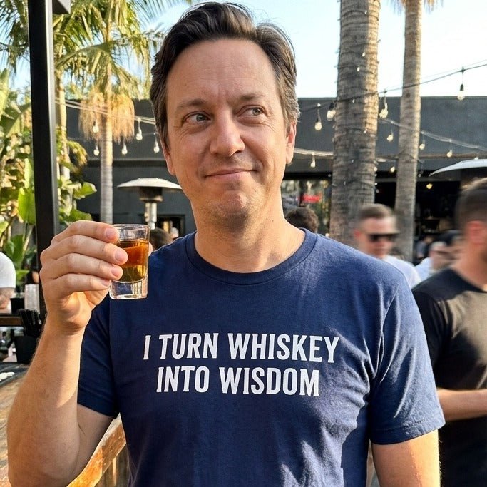I Turn Whiskey Into Wisdom T-Shirt Gift For Bourbon Drinker
