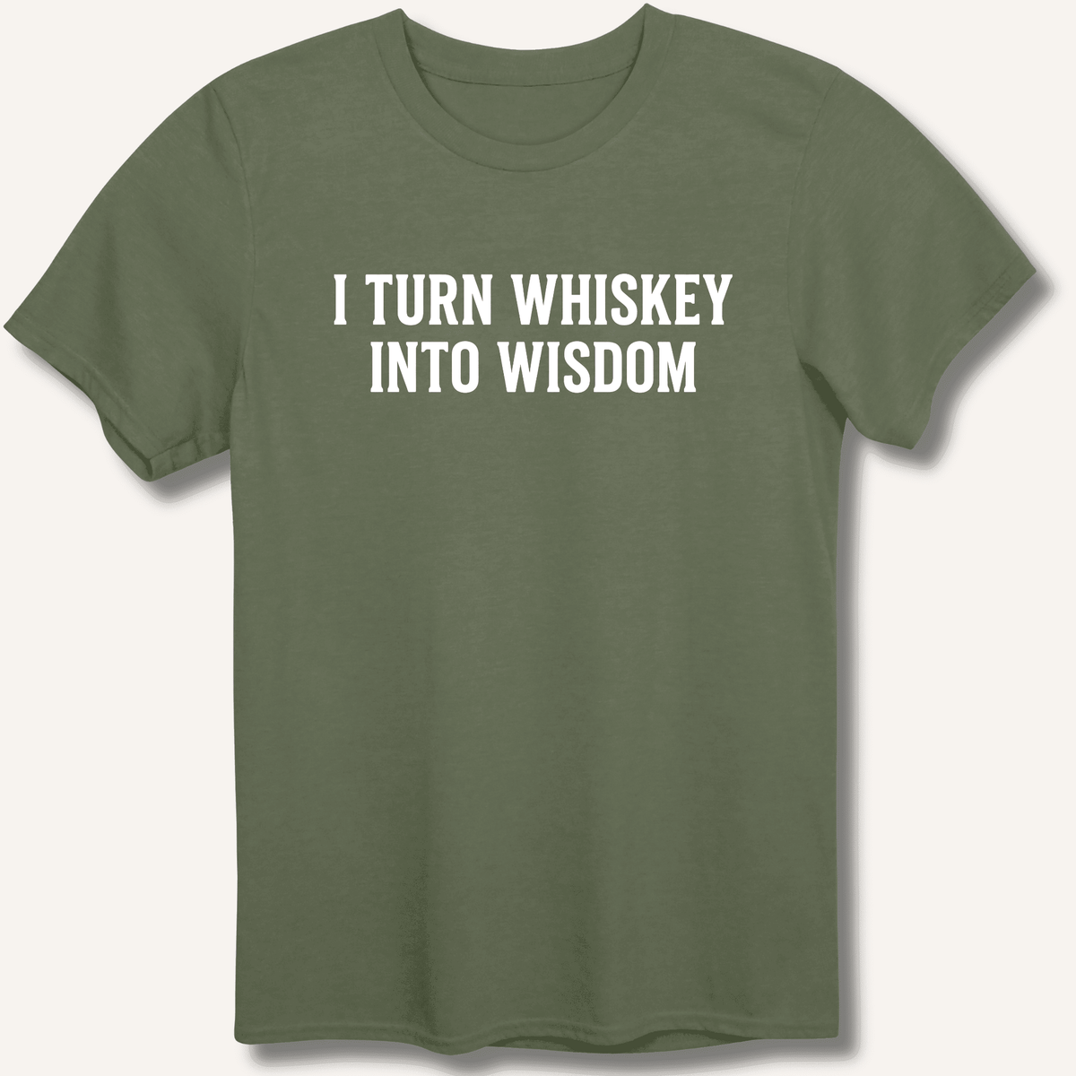 I Turn Whiskey Into Wisdom T-Shirt Gift For Bourbon Drinker