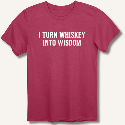 I Turn Whiskey Into Wisdom T-Shirt Gift For Bourbon Drinker
