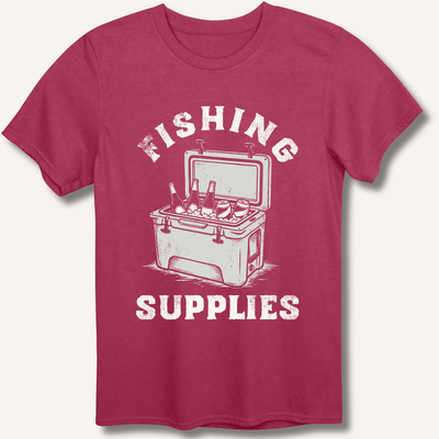 Fishing Supplies T-Shirt Gift For Bourbon Drinker