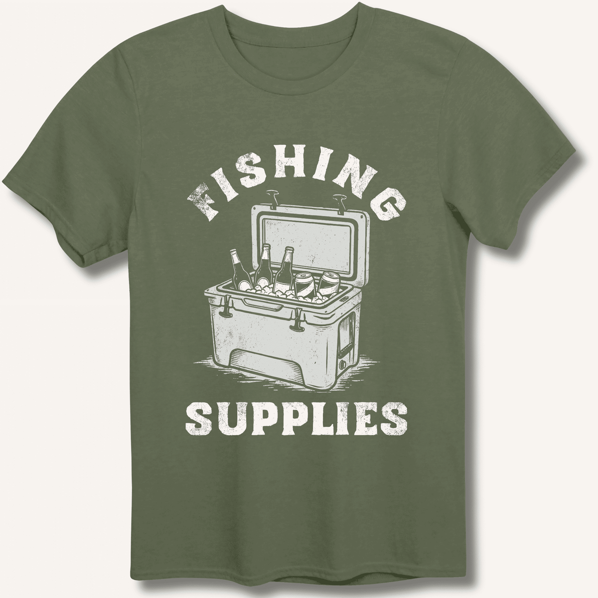 Fishing Supplies T-Shirt Gift For Bourbon Drinker
