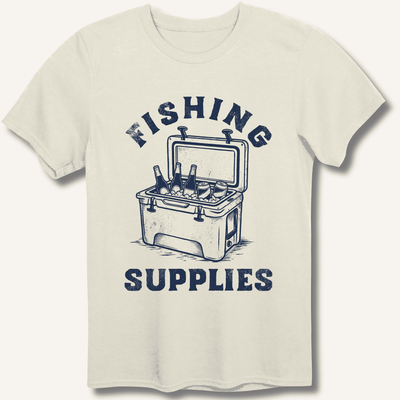 Fishing Supplies T-Shirt Gift For Bourbon Drinker