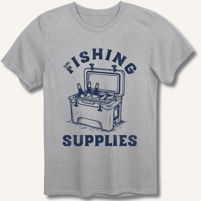 Fishing Supplies T-Shirt Gift For Bourbon Drinker