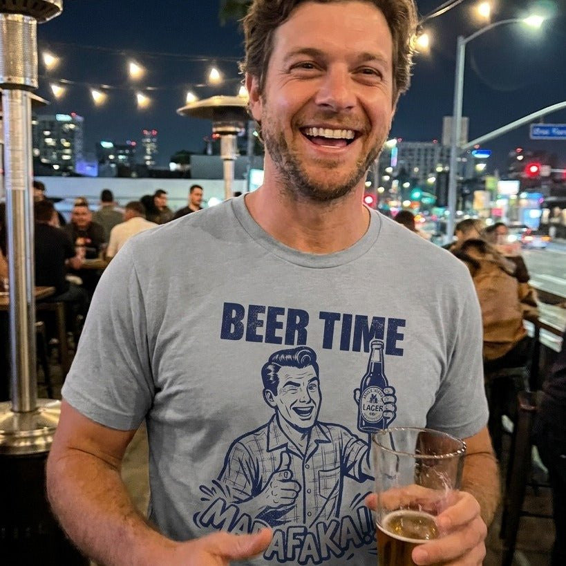 Beer Time T-Shirt Gift For Bourbon Drinker