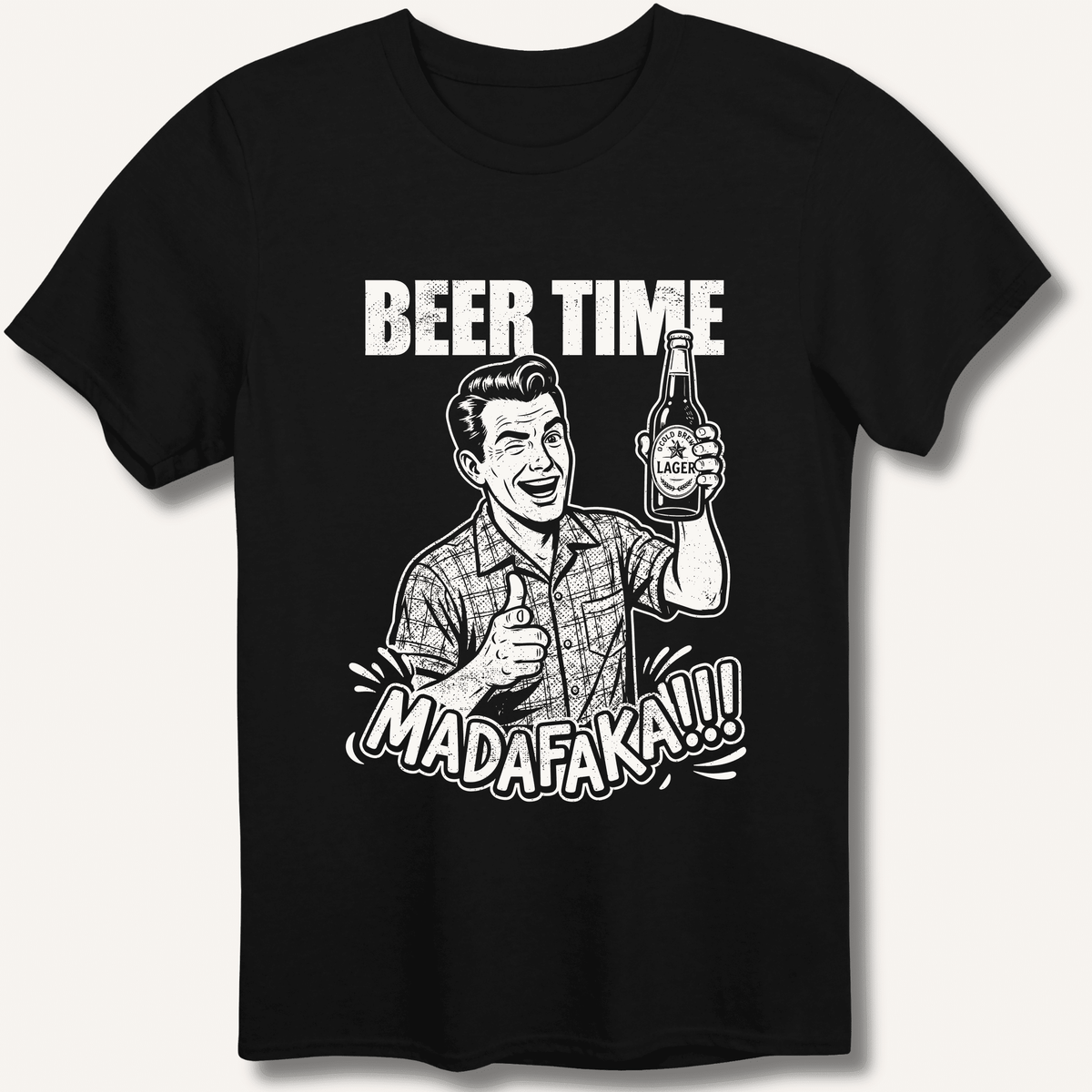Beer Time T-Shirt Gift For Bourbon Drinker
