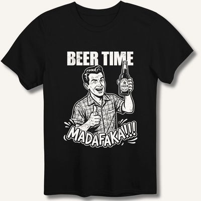 Beer Time T-Shirt Gift For Bourbon Drinker