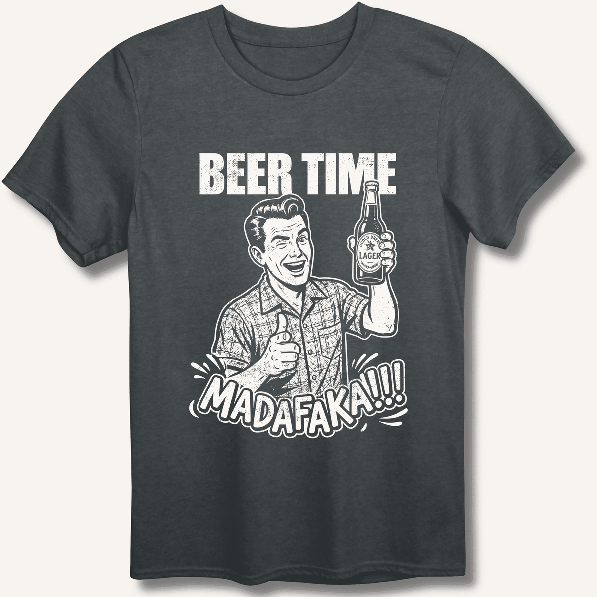 Beer Time T-Shirt Gift For Bourbon Drinker