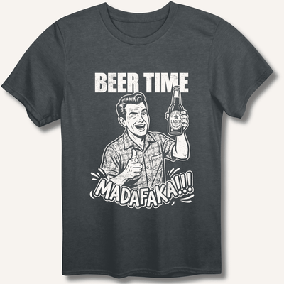 Beer Time T-Shirt Gift For Bourbon Drinker