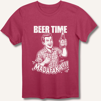 Beer Time T-Shirt Gift For Bourbon Drinker