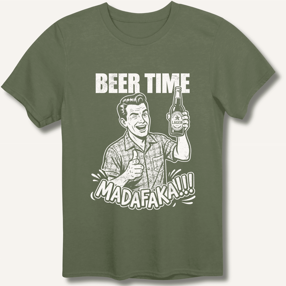 Beer Time T-Shirt Gift For Bourbon Drinker