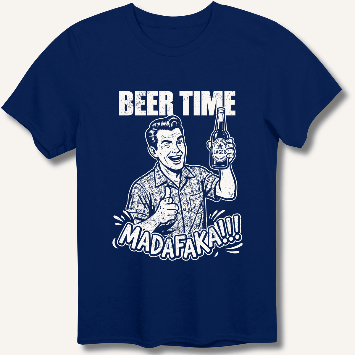 Beer Time T-Shirt Gift For Bourbon Drinker